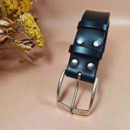 Ceinturon noir en cuir